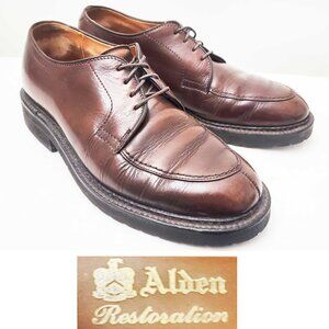 Alden Restoration Men's Brown Leather Split Toe Oxford Shoes Made in USA Size 7
